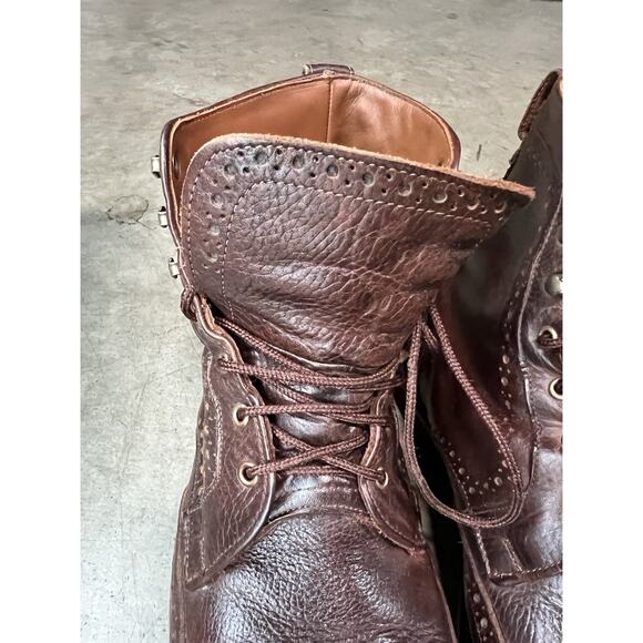 Allen Edmonds Long Branch Boots 6021 Wingtip Brown Leather Brogue Size 13 D - Picture 4 of 14